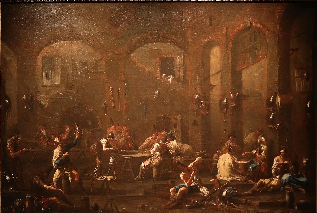 Riunione di soldati e di picaros